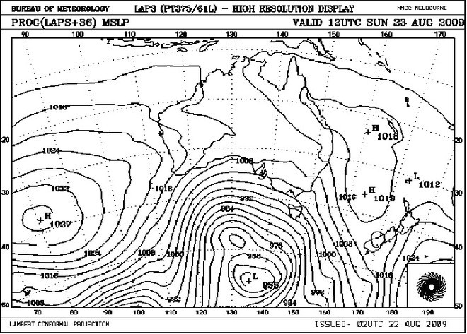Day 2 prognosis - Audi Hamilton Island Race Week © Bureau of Meteorology http://www.bom.gov.au